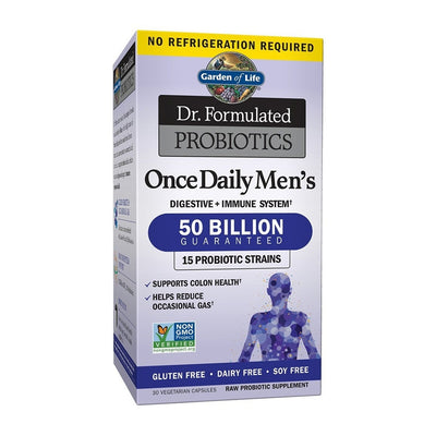 Dr. Formulated Probiotics, Once Daily Mens, 50 Billion 30 Vegetarian Capsules