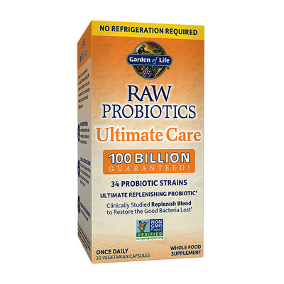 Raw Probiotics, Ultimate Care 100 Billion 30 Vegetarian Capsules