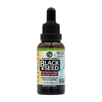 어메이징허브_프리미엄 블랙 씨드 100% 퓨어 콜드 프레스 블랙 커민 씨드 오일, 30ml