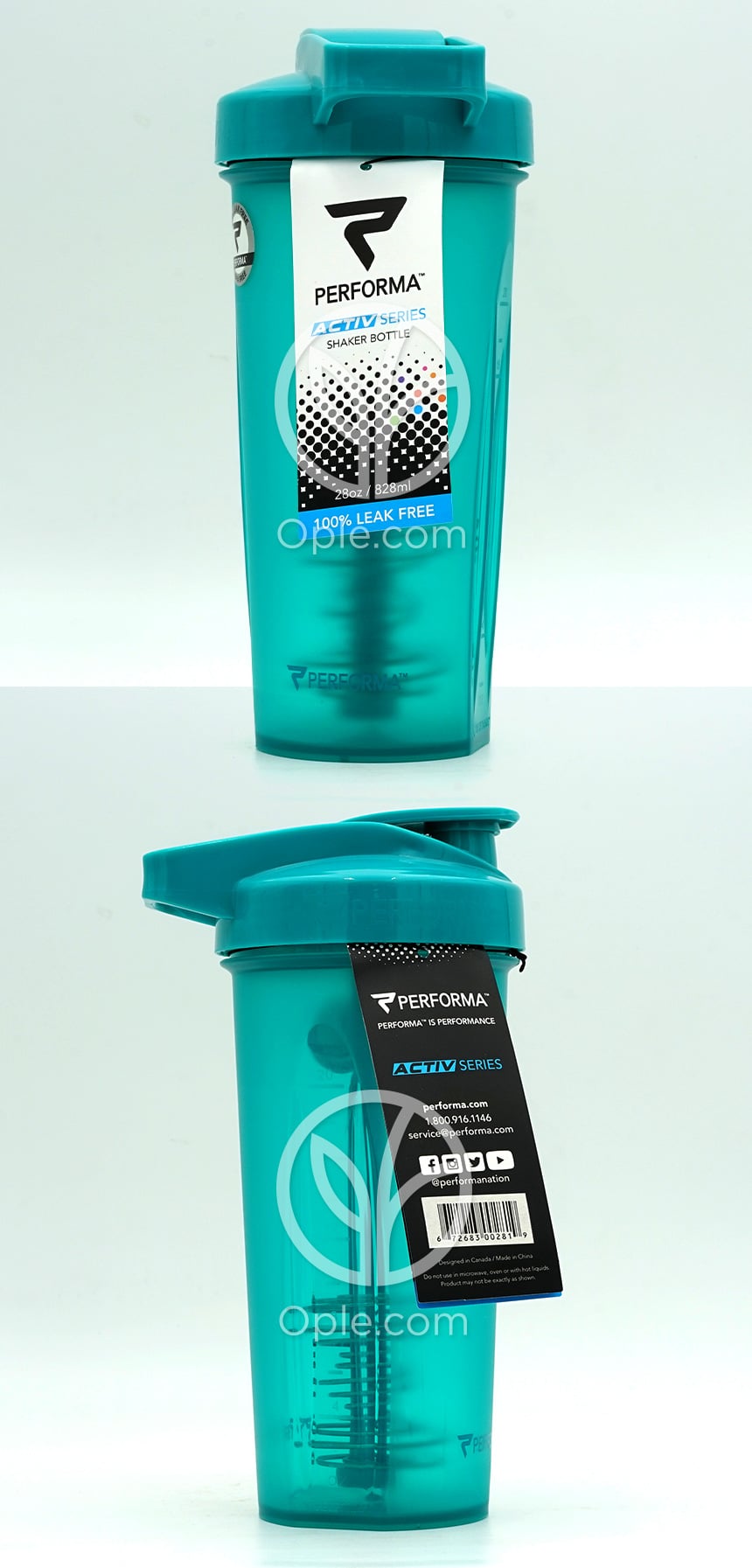 PERFORMA アクティブシリーズ シェイカーボトル ティール、828ml — 후면