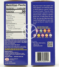 Baby Mum-Mum Gentle Teething Wafers Blueberry & Goji Berry for Sitting Baby,  24 Wafers