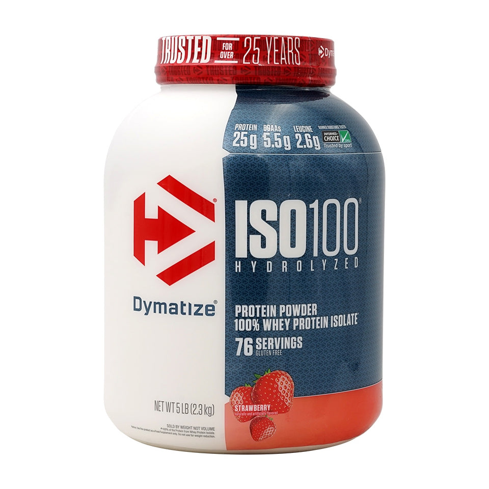 ダイマタイズ_Iso-100、加水分解プロテインパウダー、100%ホエイプロテイン、ストロベリー、76食分2.3kg