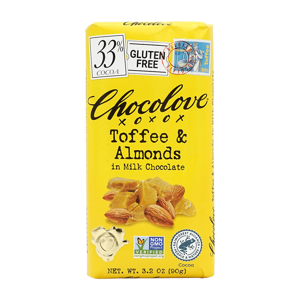 ChocoLove トフィー＆アーモンドミルクチョコレート、90g