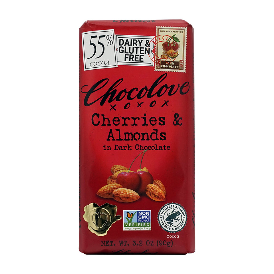 ChocOlove_チェリー&アーモンドダークチョコレート、90g