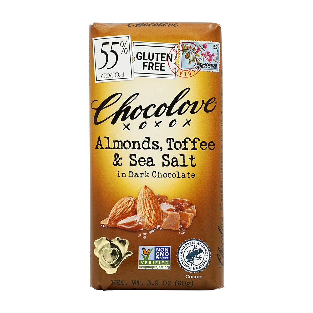 チョコラブ_アーモンド、トフィー＆シーソルト ダークチョコレート、90g