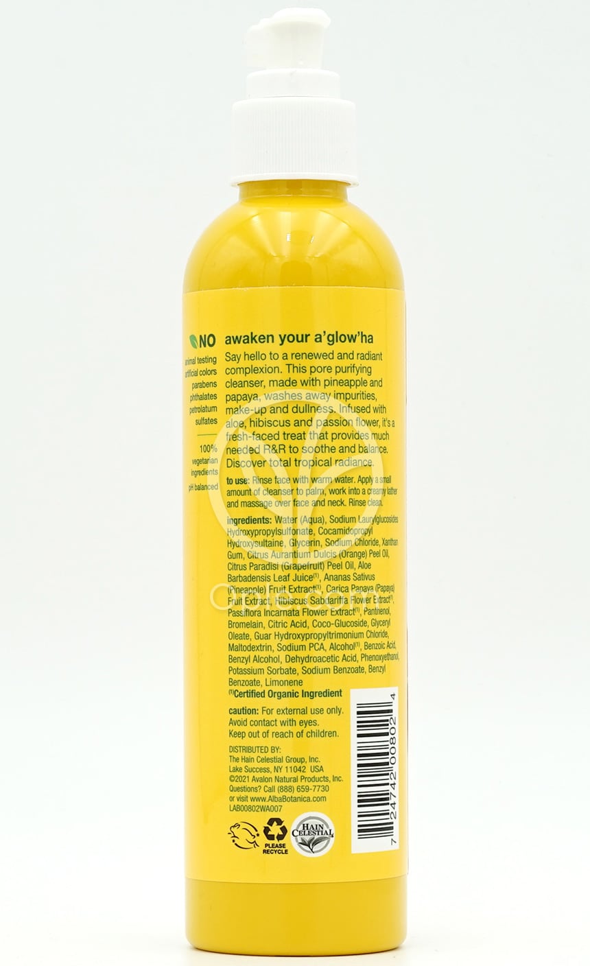 アルバボタニカ_ハワイアンフェイシャルクレンザー パイナップル酵素 237ml — 후면