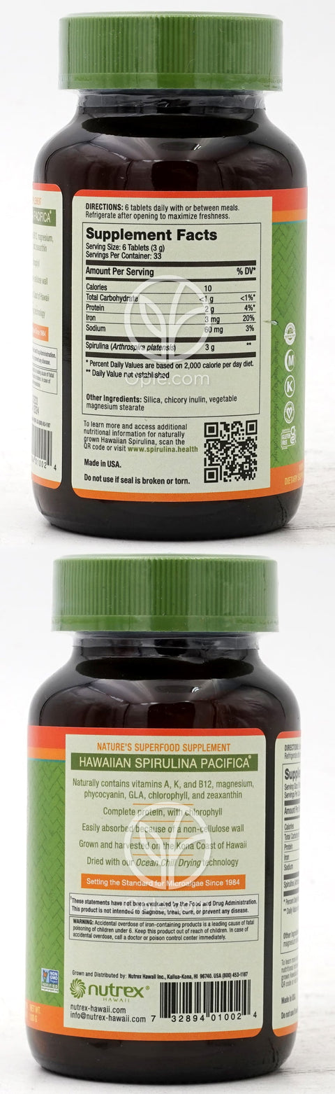 뉴트렉스하와이_퓨어 하와이안 스피루리나 500mg, 200타블렛