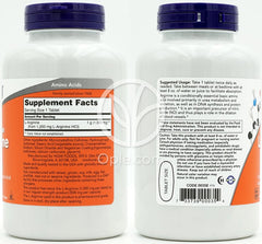 나우푸드_더블 스트렝스 L-아르기닌 1000mg 120타블렛 (후면)