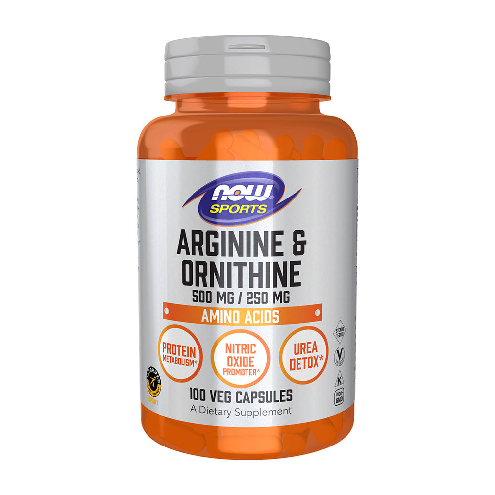 나우푸드_Sports Arginine & Ornithine 500 mg / 250 mg,  100 Veg Capsules