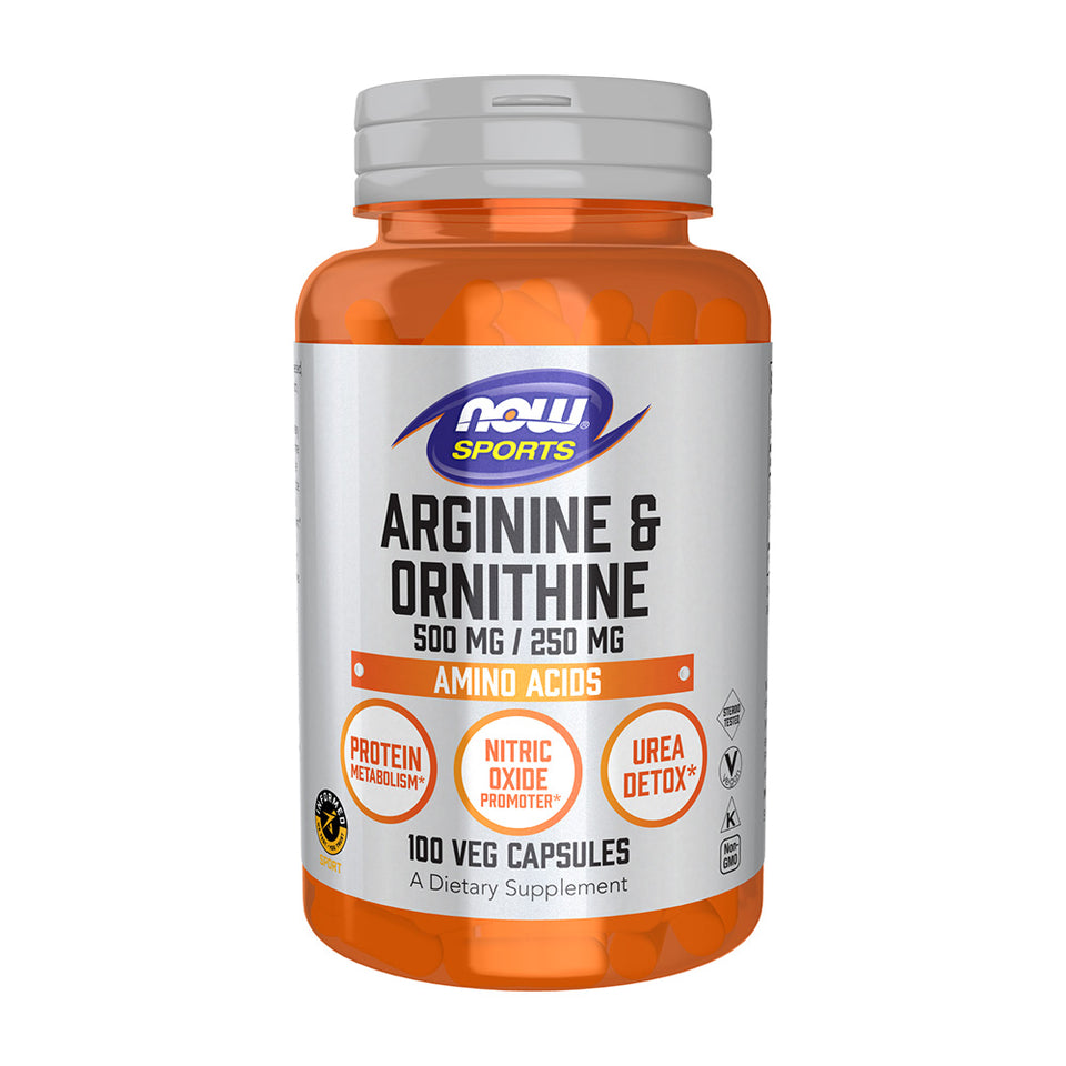 나우푸드_Sports Arginine & Ornithine 500 mg / 250 mg,  100 Veg Capsules