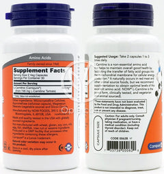 나우푸드_L-Carnitine 250 mg, 60 Veg Capsules