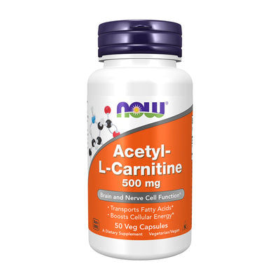나우푸드_Acetyl-L Carnitine 500 mg, 50 Veg Capsules