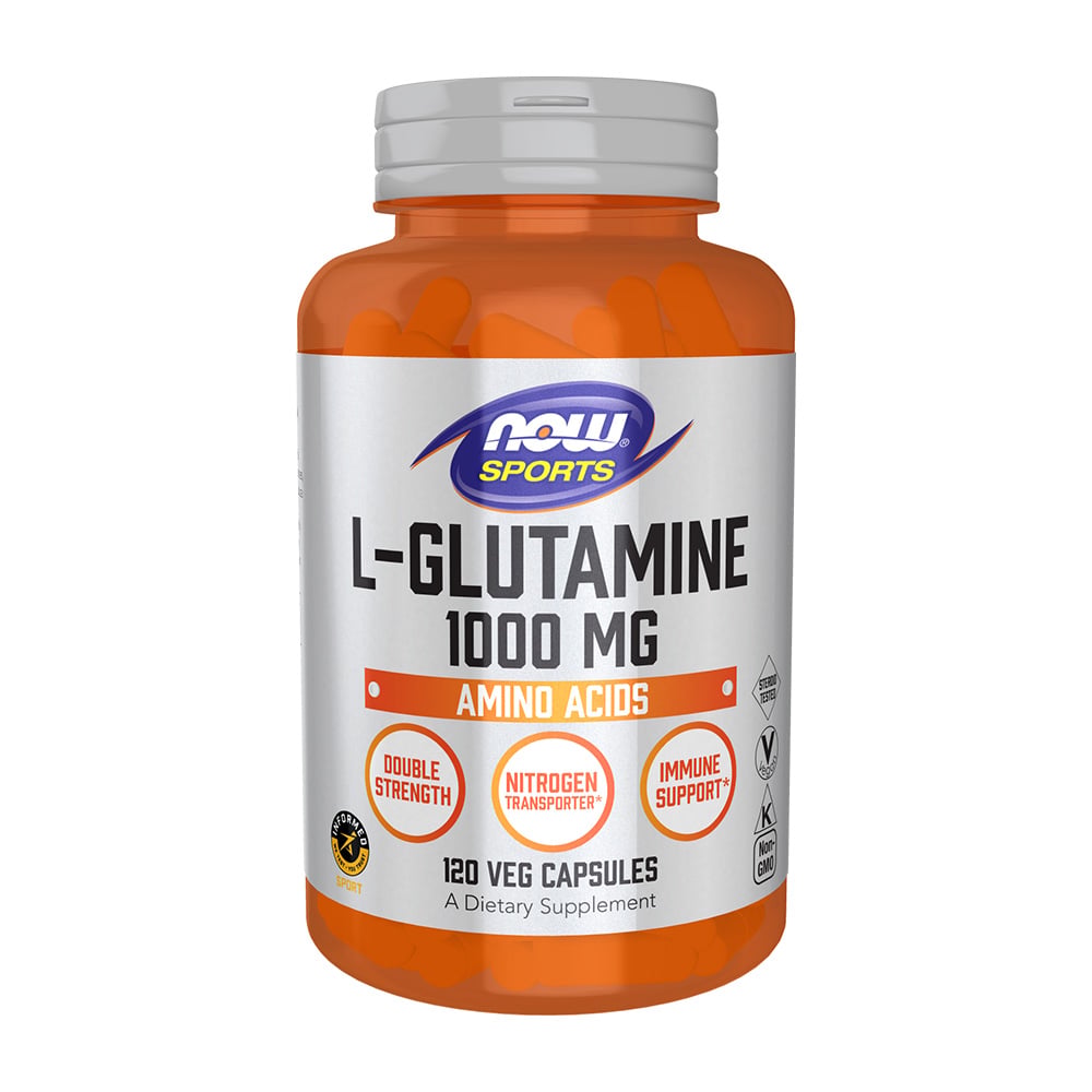 NOW Foods スポーツ L-グルタミン 1000mg、ベジカプセル120粒