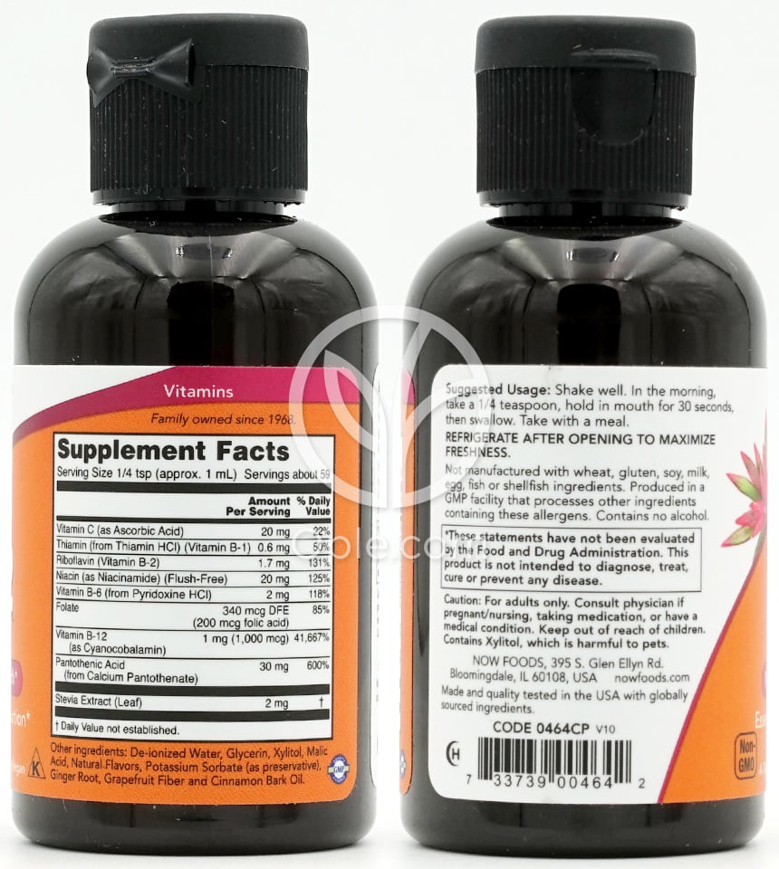 ナウフーズ_液体B-12 B-コンプレックス、2fl oz — 후면