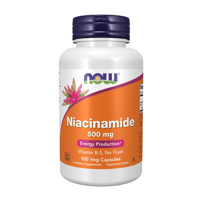NOW Foods_ナイアシンアミド 500mg、ベジカプセル100粒
