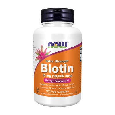 ナウフーズ_エクストラストレングス ビオチン 10mg (10000mcg)、120ベジカプセル