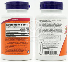 ナウフーズ_アスコルビン酸パルミテート 500 mg、植物性カプセル100粒