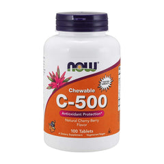 나우푸드_Chewable C-500, Natural Cherry-Berry Flavor  100 Tablets