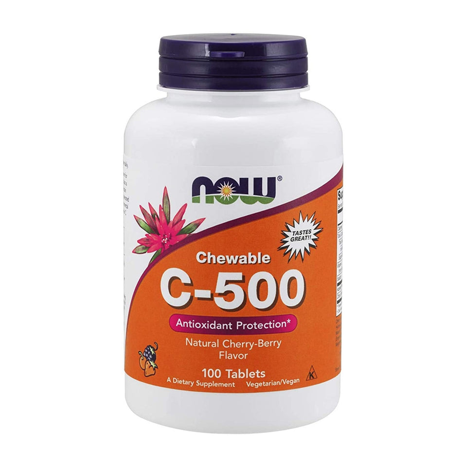 나우푸드_Chewable C-500, Natural Cherry-Berry Flavor  100 Tablets