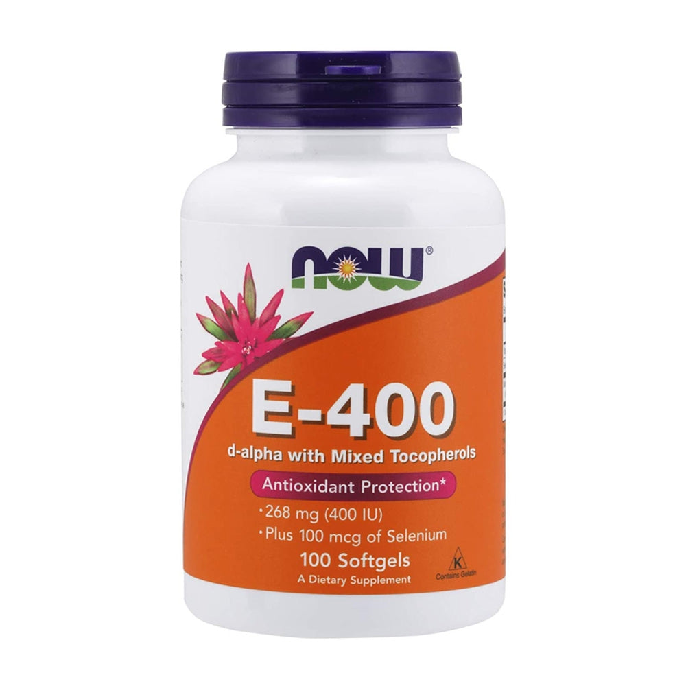 ナウフーズ_E-400、d-alpha with Mixed Tocopherols 400IU 100ソフトジェル