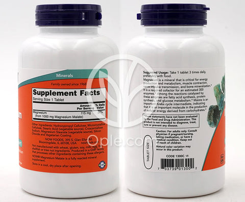 나우푸드_마그네슘 말레이트 1000mg, 180타블렛