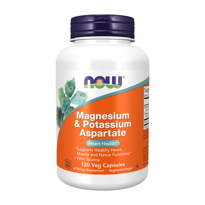 나우푸드_Magnesium & Potassium Aspartate,  120 Veg Capsules