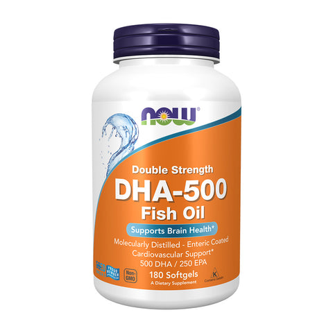 나우푸드_더블 스트렝스 DHA-500 피쉬 오일, 180 소프트젤