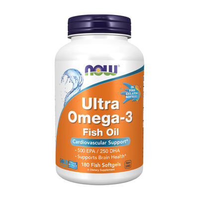 Now Foods ウルトラオメガ-3 フィッシュオイル 500 EPA/250 DHA、180粒