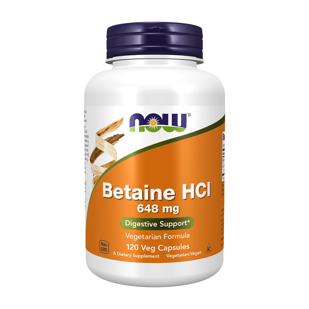 나우푸드_Betaine HCI 648 mg, 120 Veg Capsules
