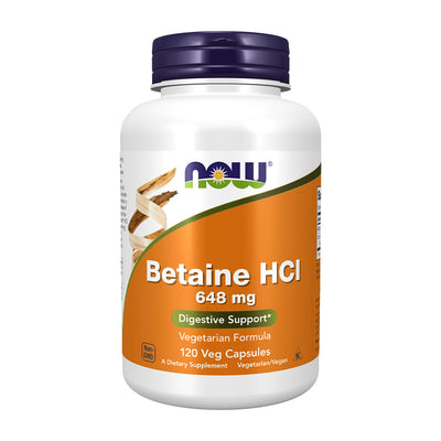 나우푸드_Betaine HCI 648 mg, 120 Veg Capsules