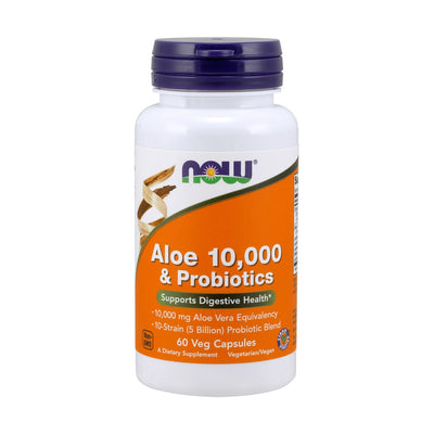 나우푸드_Aloe 10,000 & Probiotics 5 Billion 60 Veg Capsules