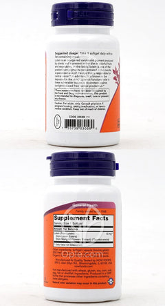 ナウフーズ_ルテイン10mg フリー体ルテイン（ルテインエステル由来） 60ソフトジェル