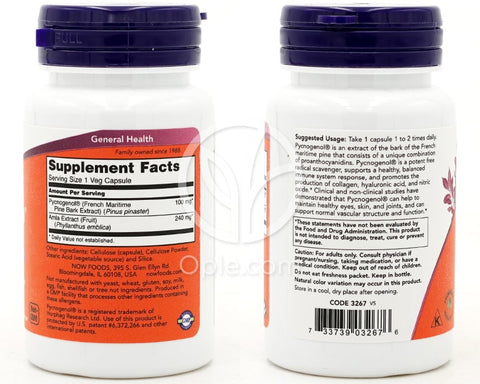나우푸드_피크노제놀 100mg, 60 베지캡슐