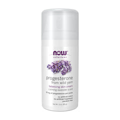 나우푸드_Progesterone From Wild Yam Balancing Skin Cream Calming lavender scent,  3 oz