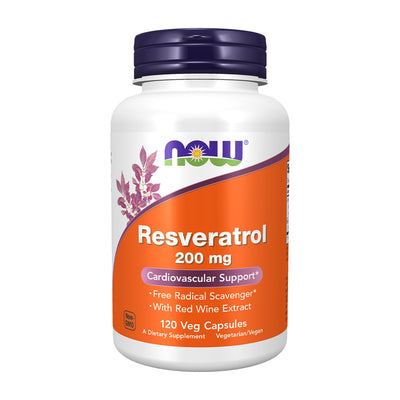 NOW Foods レスベラトロール 200mg、120植物性カプセル