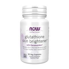 나우푸드_Solutions Glutathione Skin Brightener with Ceramosides,  30 Veg Capsules
