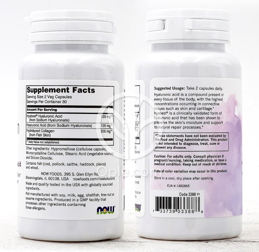 Now Foods_Solutions Hydration Rescue with Hyabest ヒアルロン酸 60粒 (ベジカプセル) — 후면