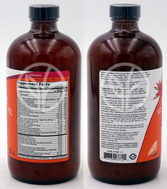 Now Foods_液体マルチビタミン キシリトール配合 鉄分不使用 トロピカルオレンジフレーバー 16液量オンス