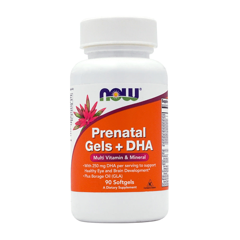 나우푸드_Prenatal Gels + DHA,  90 Softgels