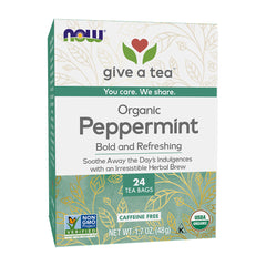 나우푸드_Give a Tea Organic Peppermint Tea Caffeine Free,  24 Tea Bags