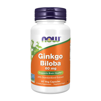 나우푸드_Ginkgo Biloba 60 mg, 60 Veg Capsules