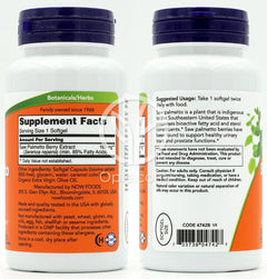 나우푸드_Saw Palmetto Extract 160 mg, 120 Softgels