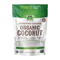 나우푸드_Real Food Unsweetened Shredded Organic Coconut,  10 oz