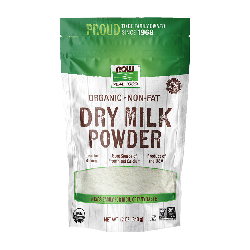 나우푸드_Real Food Organic Non-Fat Dry Milk Powder,  12 oz