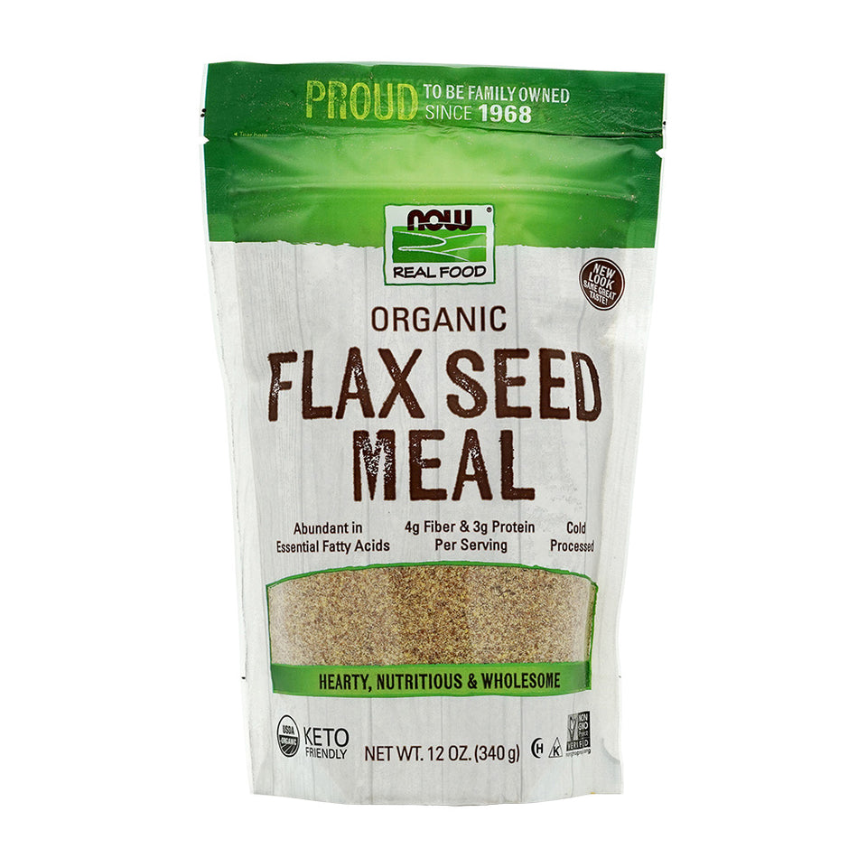 나우푸드_Real Food Flax Seed Meal,  12 oz