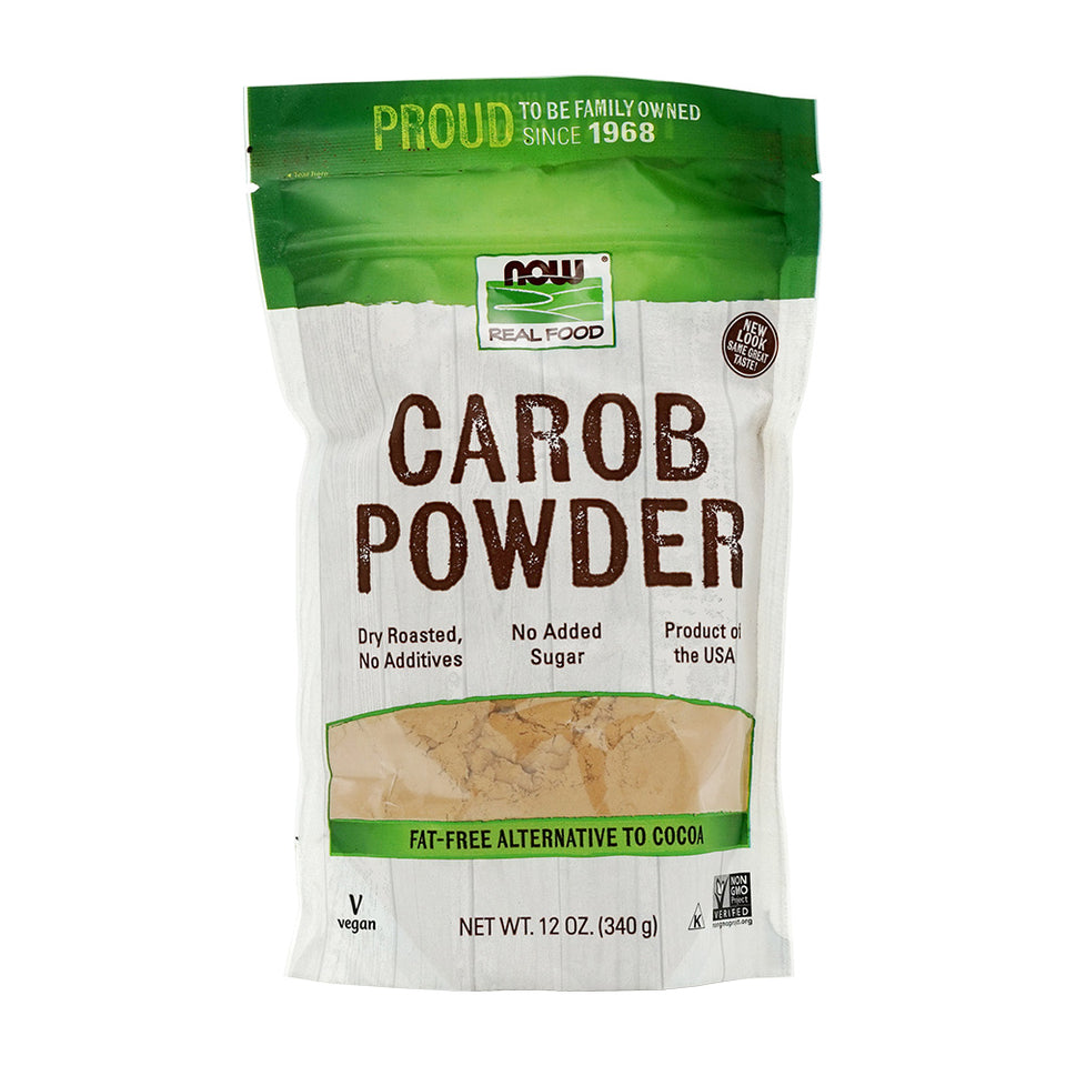 나우푸드_Real Food Carob Powder,  12 oz