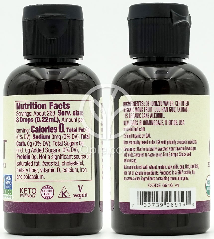 Now Foods_Real Food 有機羅漢果液体甘味料、2 fl oz — 후면