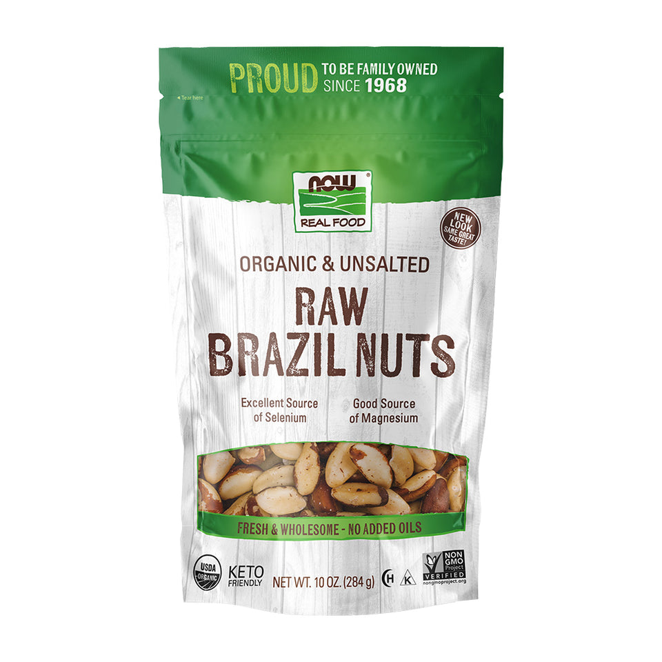 나우푸드_Real Food Organic & Unsalted Raw Brazil Nuts,  10 oz