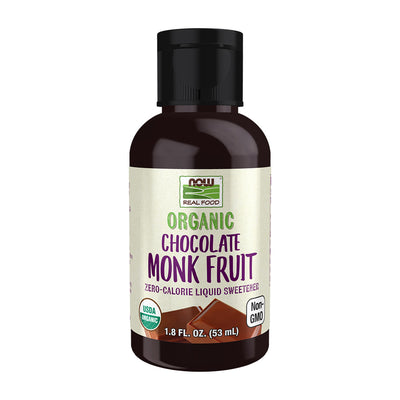 Now Foods_リアル食品 オーガニック チョコレート モンクフルーツ リキッド 甘味料, 1.8 fl oz