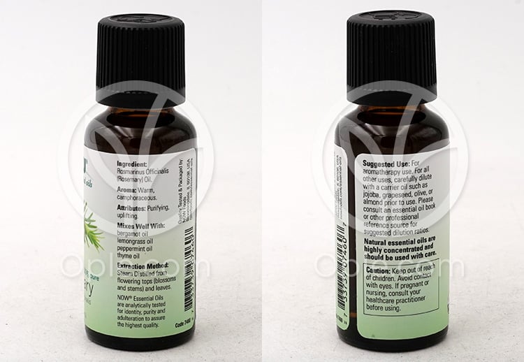 ナウフーズ_エッセンシャルオイル、認定オーガニック＆100％純粋ローズマリー 30ml — 후면